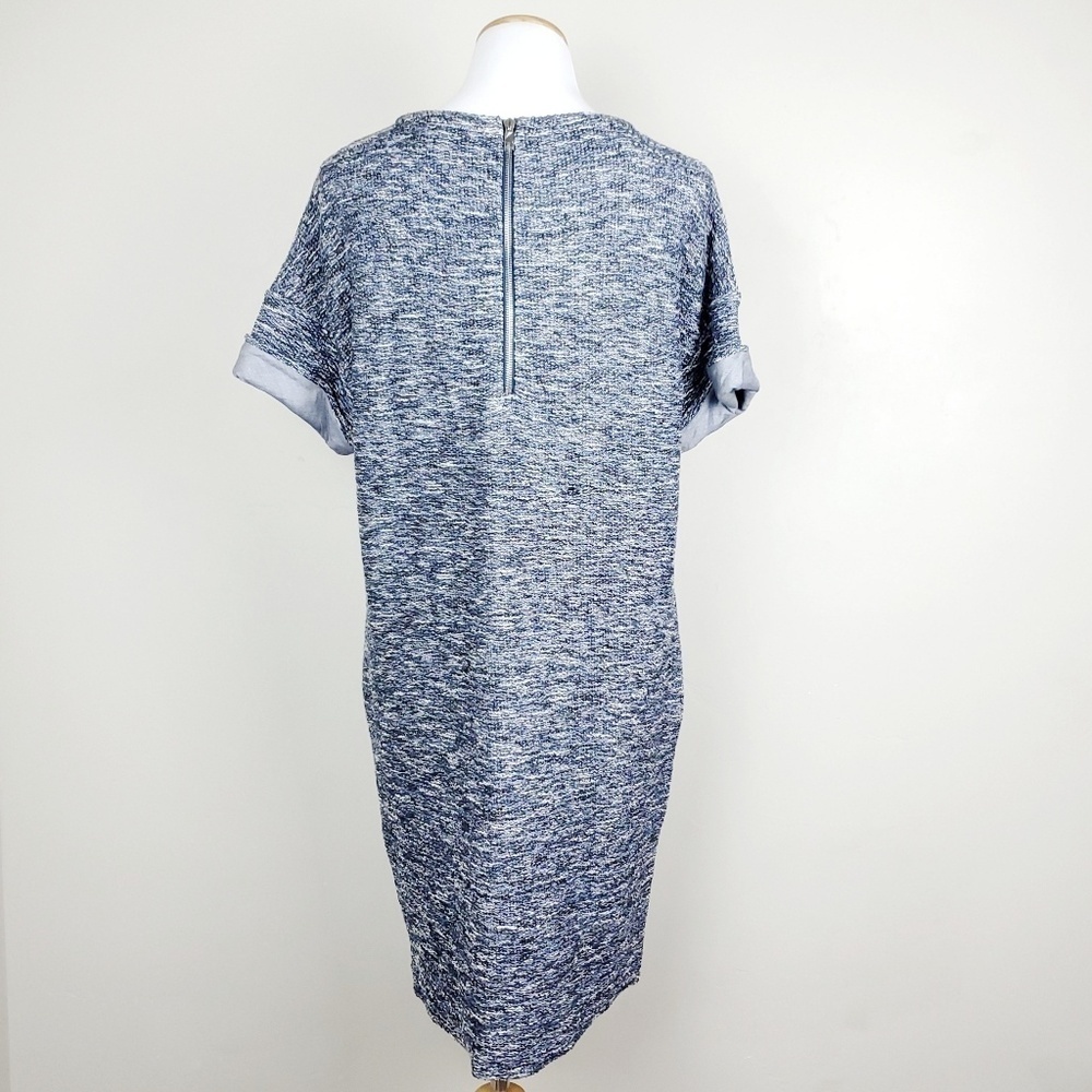 Vince Boucle Knit Rolled Sleeve Shift Dress - Picture 4 of 8